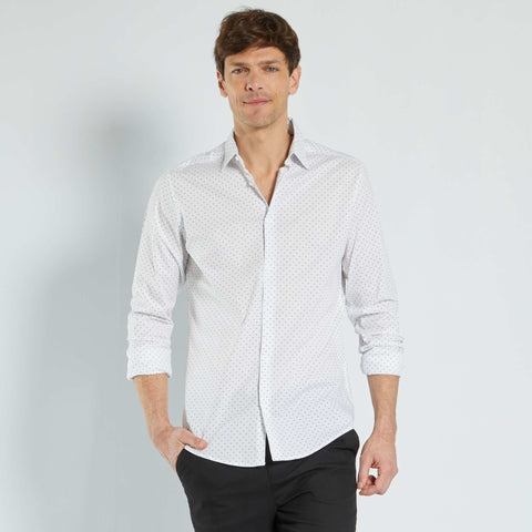 Chemise slim à motifs