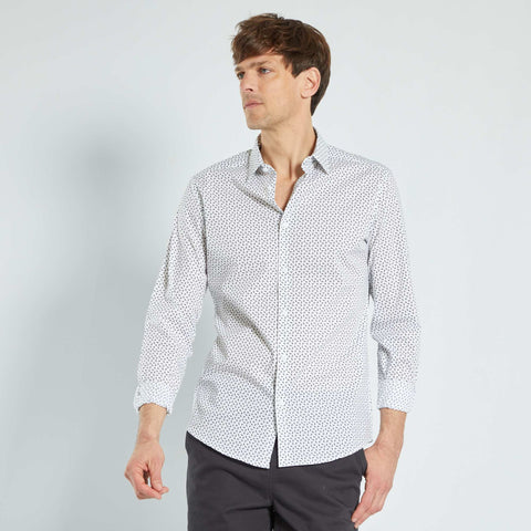 Chemise slim à motifs