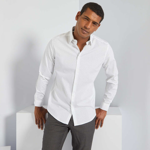 Chemise slim à motifs
