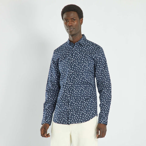 Chemise slim à motifs