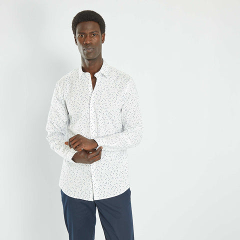 Chemise slim à motifs