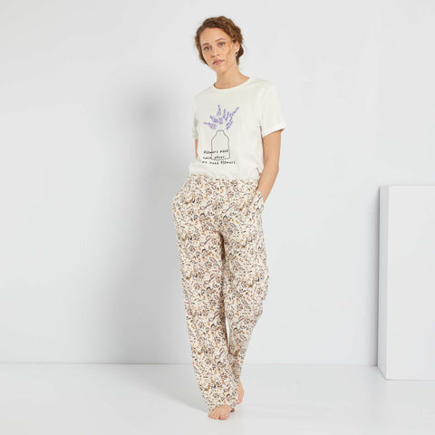Pantalon de pyjama fluide imprimé