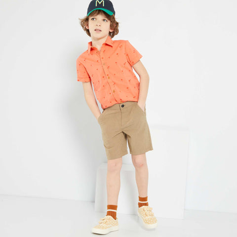 Chemise manches courtes à motif