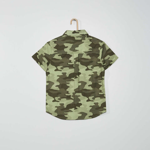 Chemise manches courtes à motif