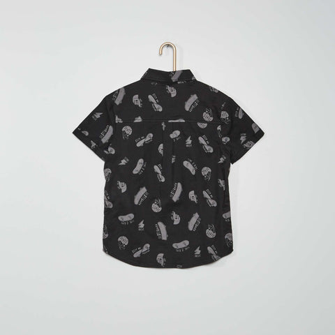 Chemise manches courtes à motif