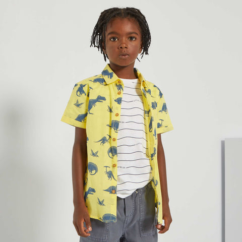 Chemise manches courtes à motif