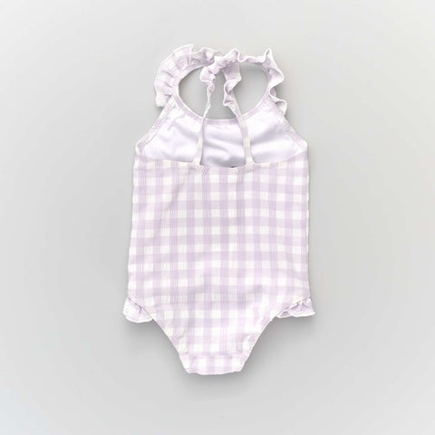 Maillot de bain 1 pièce imprimé 'vichy'