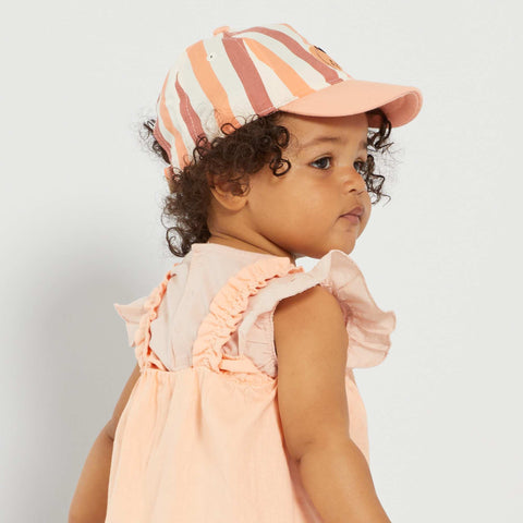 Casquette en toile rayée