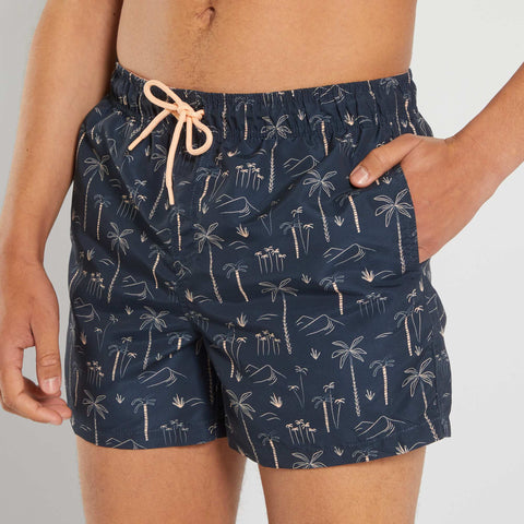 Short de bain fantaisie en microfibre