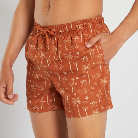 Short de bain fantaisie en microfibre