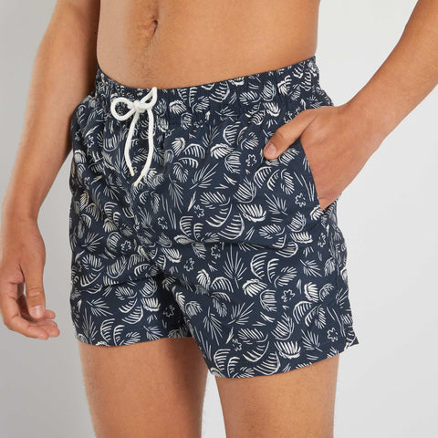 Short de bain fantaisie en microfibre