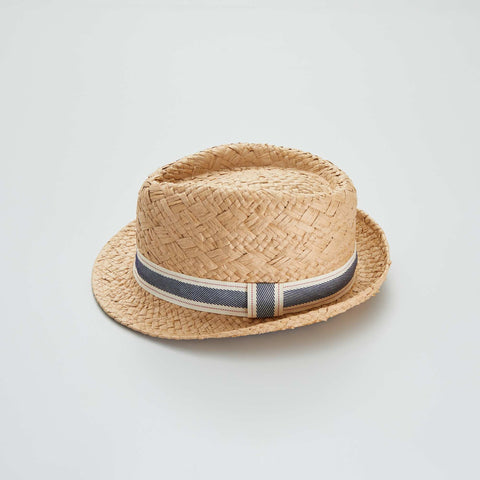 Chapeau de paille avec bandeau fantaisie