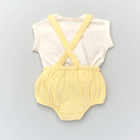 Barboteuse gaze de coton + t-shirt en jersey