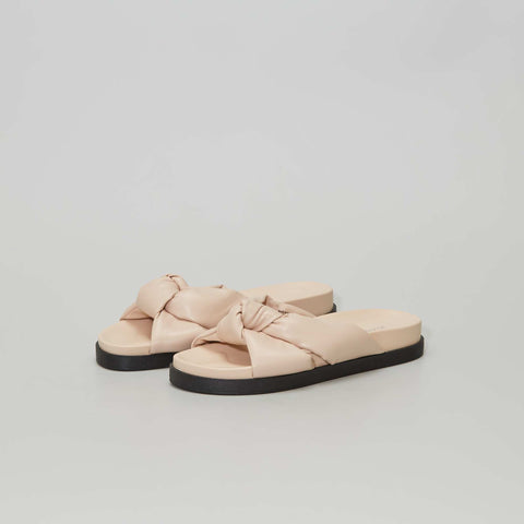 Mules plates avec nœud