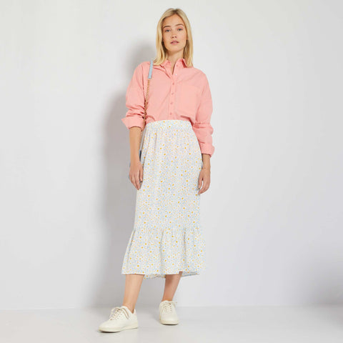 Chemise unie en popeline