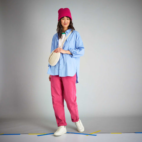 Chemise unie en popeline