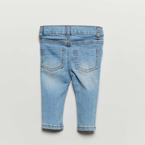 Jean slim stretch à taille ajustable