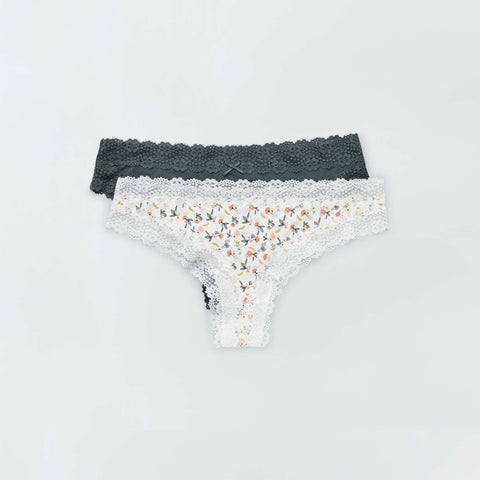 blanc fleurs/vert