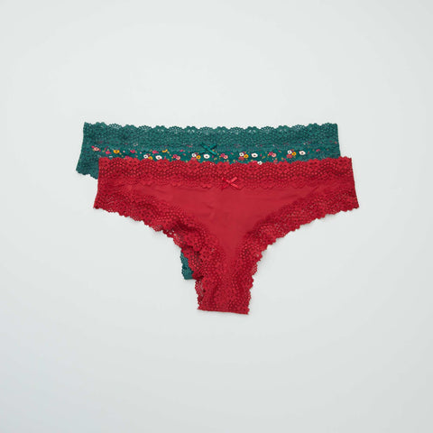 Vert fleurs/bordeaux