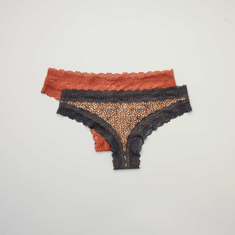 gris imprimé/corail