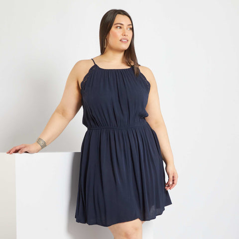 Robe midi à bretelles