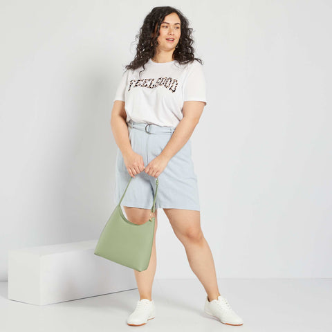 T-shirt imprimé message 'léopard'