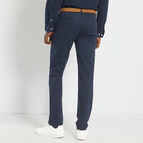 Chino slim avec ceinture - L32