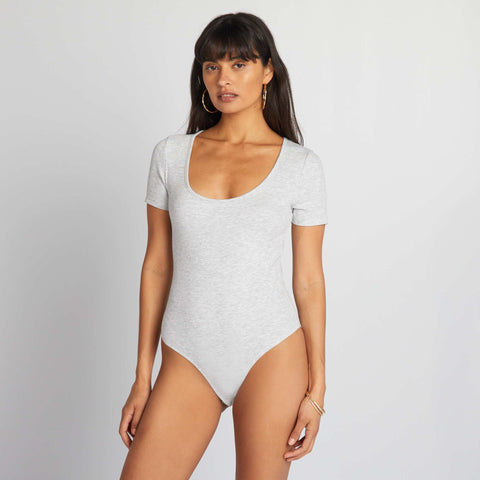 Body en maille côtelée unie