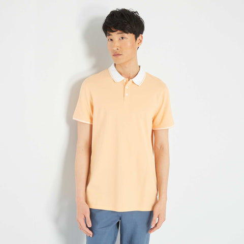 Polo en piqué de coton