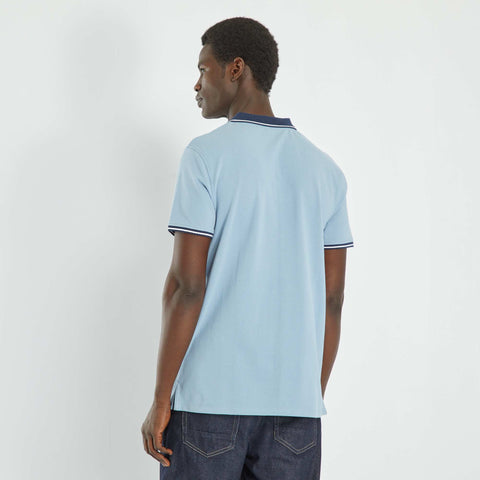 Polo en piqué de coton
