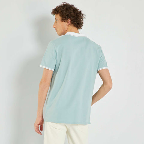 Polo en piqué de coton