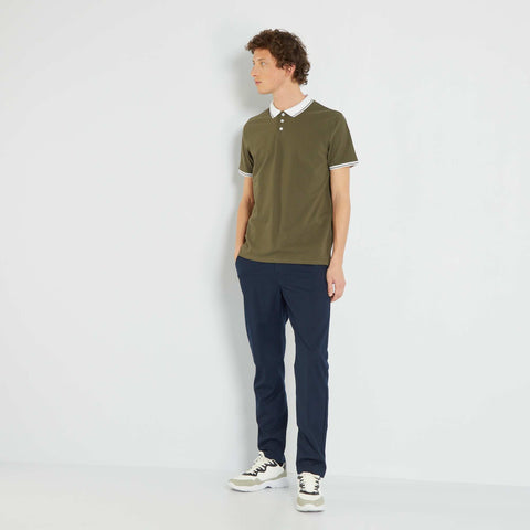 Polo en piqué de coton