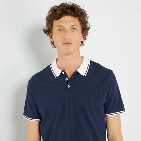 Polo en piqué de coton