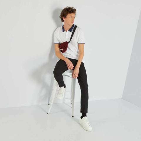 Polo en piqué de coton