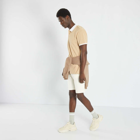 Polo en piqué de coton