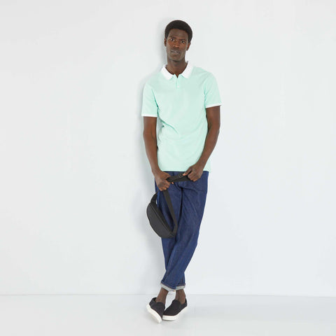 Polo en piqué de coton