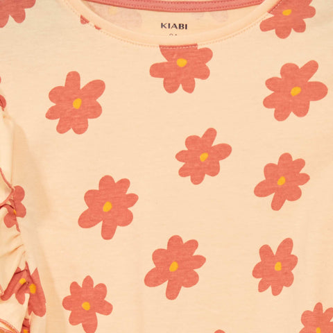 T-shirt à motif et à volants