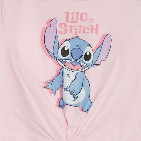 T-shirt 'Lilo et Stitch' manches courtes effet noué