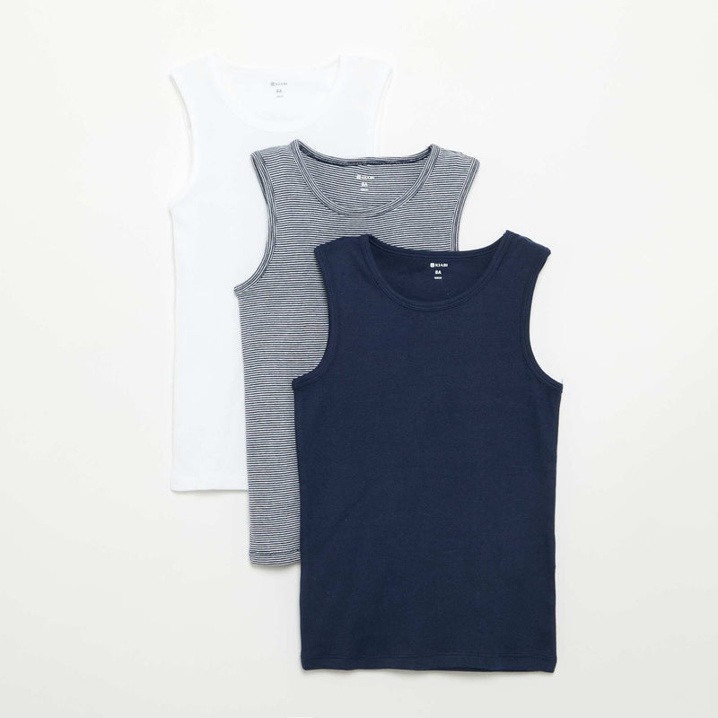 Lot de 3 débardeurs – Bleu – Kiabi Maroc