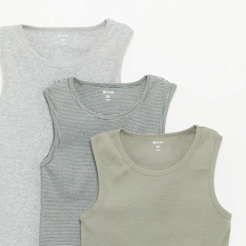 Lot de 3 débardeurs – Kaki – Kiabi Maroc
