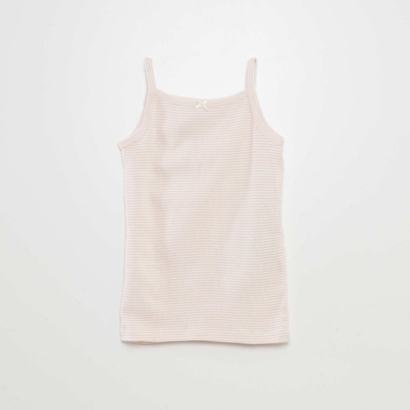 Lot de 3 débardeurs en maille pointelle