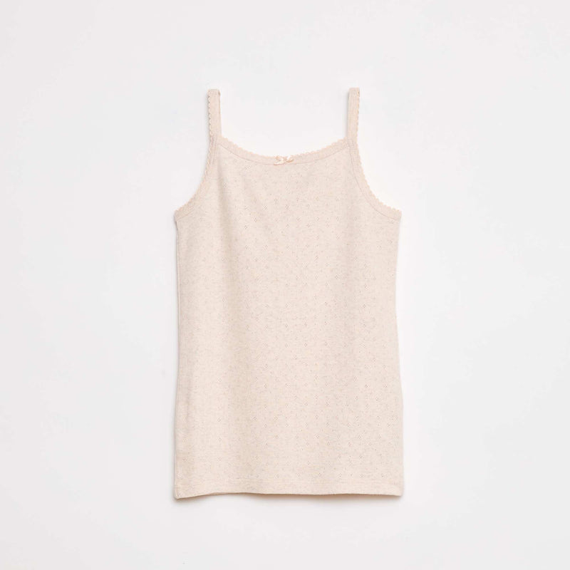 Lot de 3 débardeurs en maille pointelle