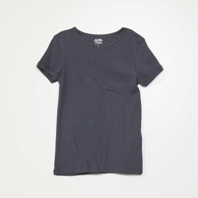 Lot de 3 t-shirts en maille pointelle