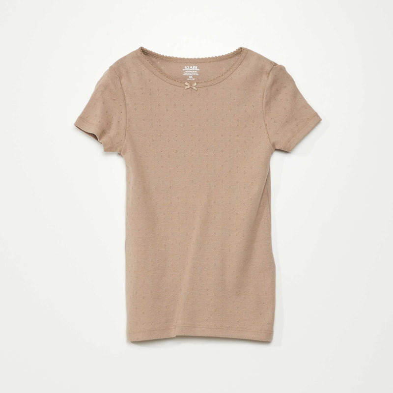 Lot de 3 t-shirts en maille pointelle