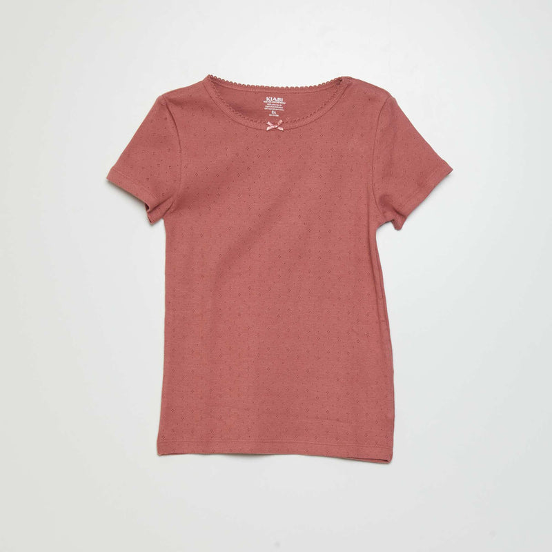 Lot de 3 t-shirts en maille pointelle