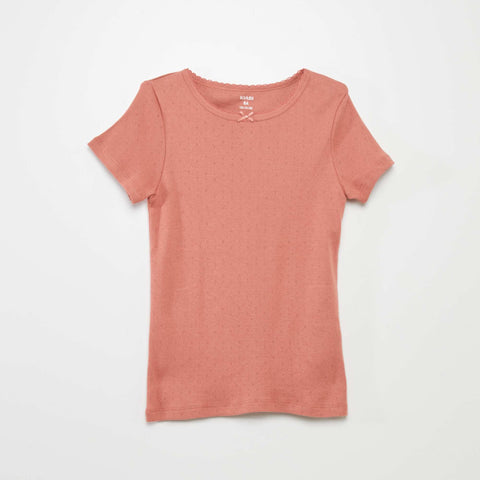 Lot de 3 t-shirts en maille pointelle