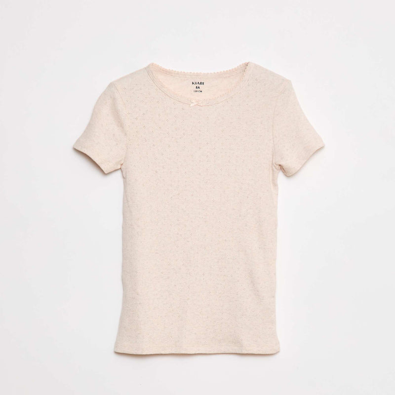 Lot de 3 t-shirts en maille pointelle