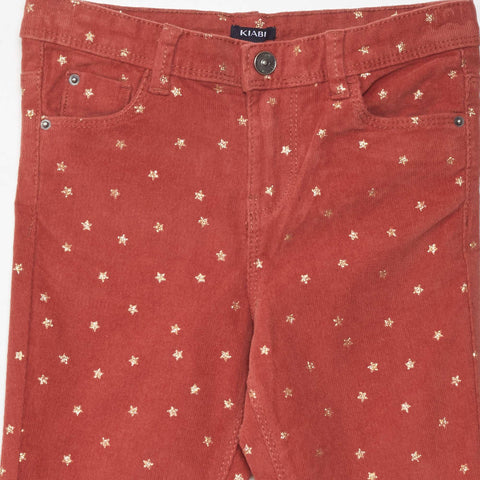 Pantalon en velours avec étoiles