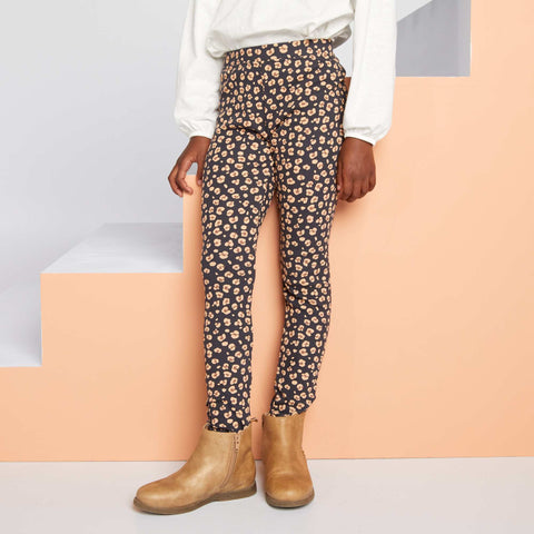 Legging long en maille côtelée