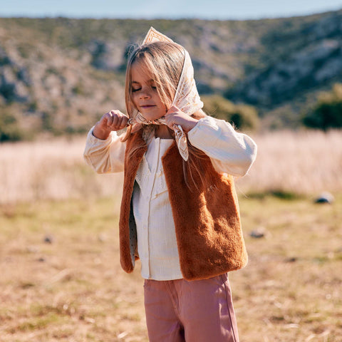 Gilet sans manches en fausse fourrure